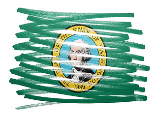 Image showing Flag illustration - Washington