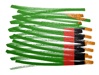 Image showing Flag illustration - Zambia