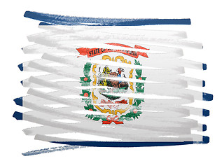 Image showing Flag illustration - West Virginia