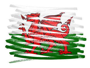 Image showing Flag illustration - Wales