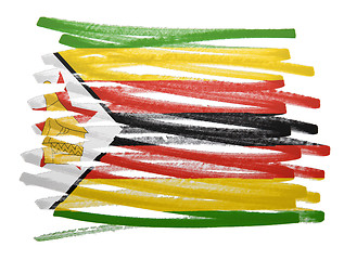 Image showing Flag illustration - Zimbabwe