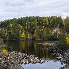 Image showing Beautiful landscape of river in taiga