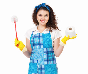 Image showing Young housewife