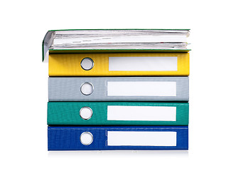 Image showing Colorful folders