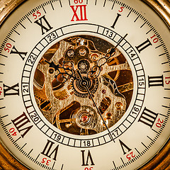 Image showing Close up on vintage clock