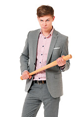 Image showing Man with baseball bat