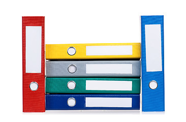 Image showing Colorful folders