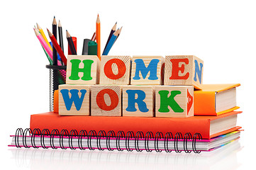 Image showing Home work