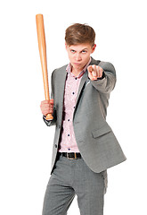 Image showing Man with baseball bat