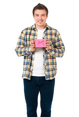 Image showing Man with present 