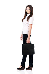 Image showing Woman with briefcase