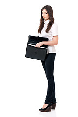 Image showing Woman with briefcase