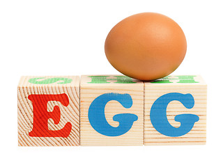 Image showing Egg word