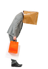 Image showing Man with shopping bags