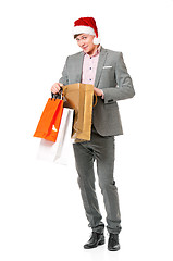 Image showing Man with shopping bags