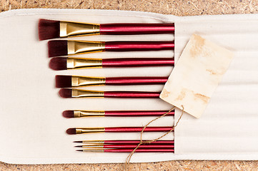 Image showing Makeup brushes