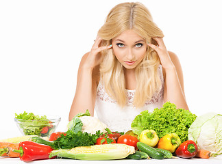 Image showing Woman with vegetables 