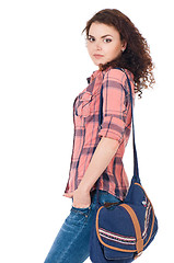 Image showing Girl with backpack