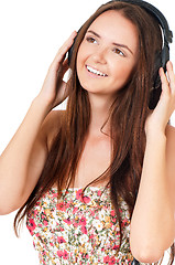 Image showing Girl with headphones