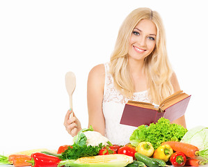 Image showing Woman with vegetables 