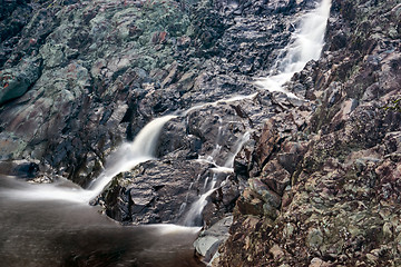 Image showing Girvas waterfall in Karelia on an ancient volcano