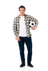 Image showing Man with soccer ball