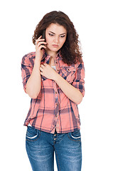 Image showing Girl with phone