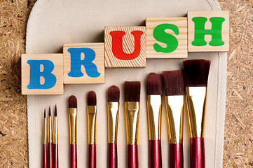 Image showing Makeup brushes