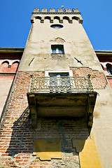 Image showing venegono  abstract in  italy     and church tower sunny day