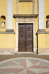 Image showing  italy church  varese  the old door  daY solbiate arno