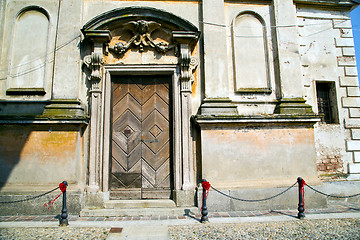 Image showing   italy church santo   varese  the old door entrance 