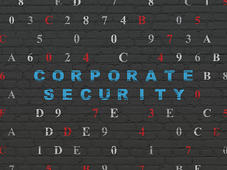 Image showing Safety concept: Corporate Security on wall background