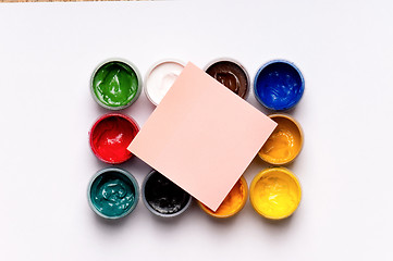 Image showing Gouache paints