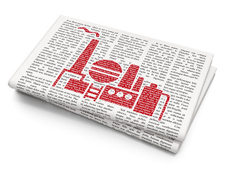 Image showing Industry concept: Oil And Gas Indusry on Newspaper background