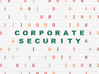 Image showing Protection concept: Corporate Security on wall background