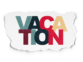 Image showing Travel concept: Vacation on Torn Paper background