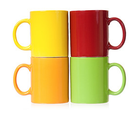 Image showing Colorful cups