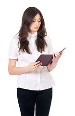 Image showing Woman with notepad