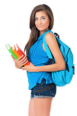 Image showing Girl with books