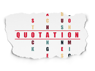 Image showing Money concept: Quotation in Crossword Puzzle