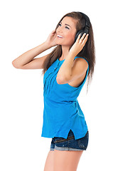 Image showing Girl with headphones