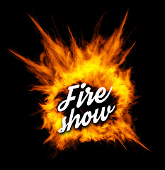 Image showing Fire show vector illustration with fire 