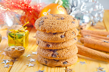 Image showing cookies and christmas decoration