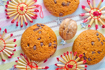 Image showing Cookies for christmas and christmas decoration