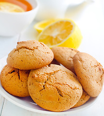 Image showing Sweet cookies with fresh tea