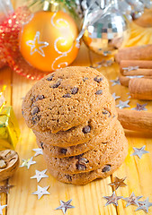 Image showing cookies and christmas decoration