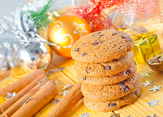 Image showing cookies and christmas decoration