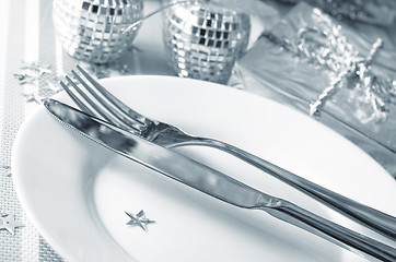 Image showing place setting for christmas with star