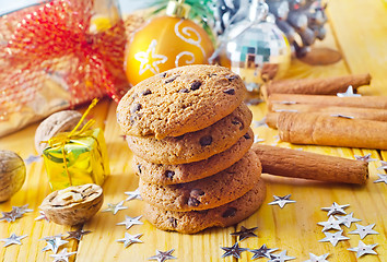 Image showing cookies and christmas decoration