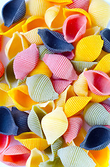 Image showing Background from raw color pasta